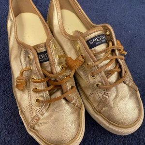 Sperry Metallic Gold Shoes